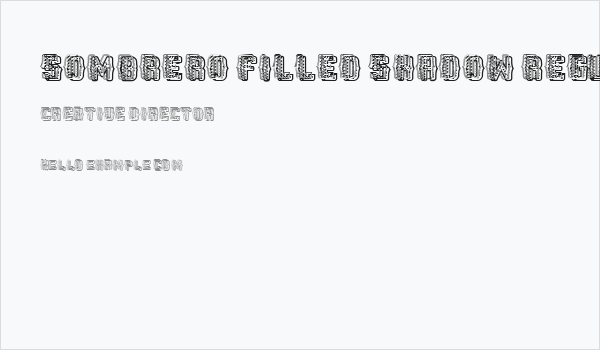 Sombrero Filled Shadow Regular Business Card