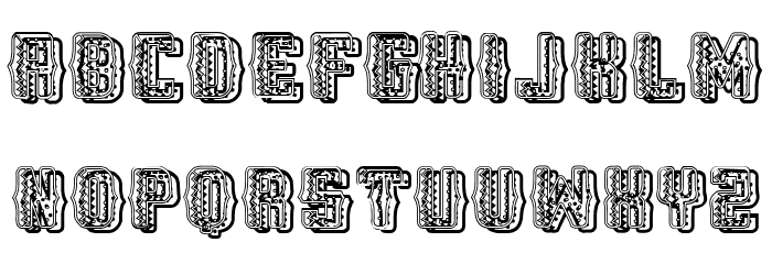 Sombrero Filled Shadow Regular Font LOWERCASE
