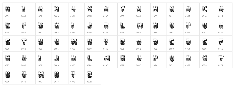 Sombrero Light Regular Character Map