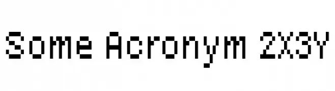 Some Acronym 2X3Y  Fuentes Gratis Descargar