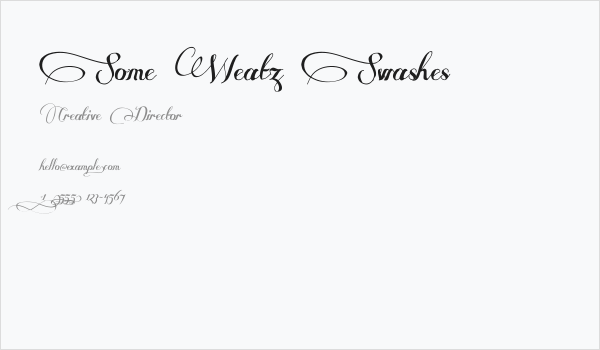 Some Weatz Swashes Business Card