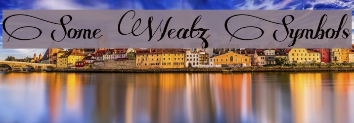 Some Weatz Symbols Font examples