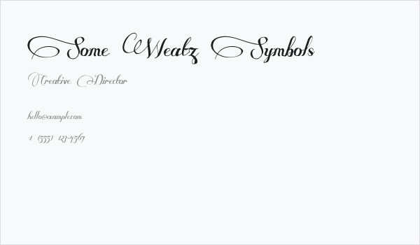 Some Weatz Symbols Business Card