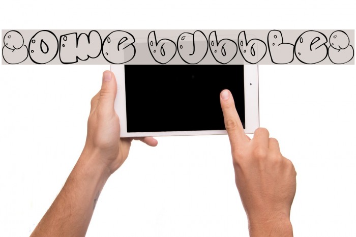 Some bubbles Font examples
