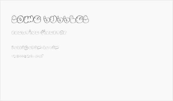 Some bubbles Business Card