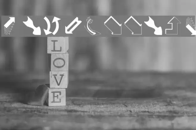 SomeArrows Font examples