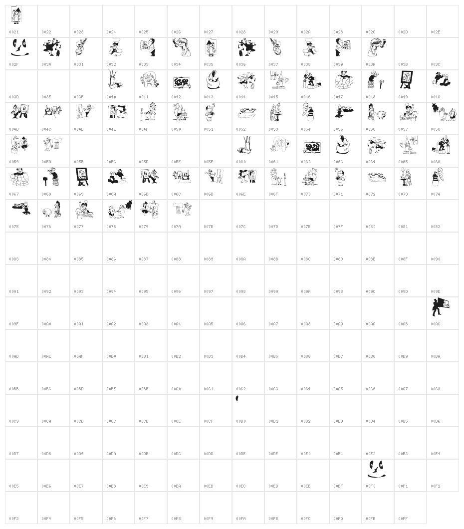 SomeArtistsOne Character Map