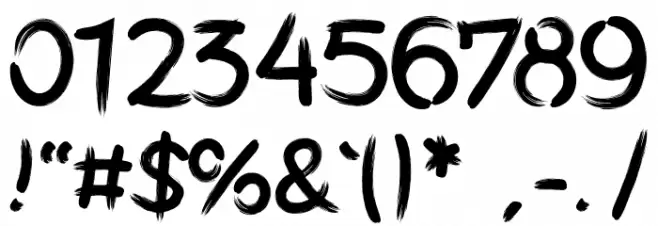 SomeBrush Bold Font OTHER CHARS