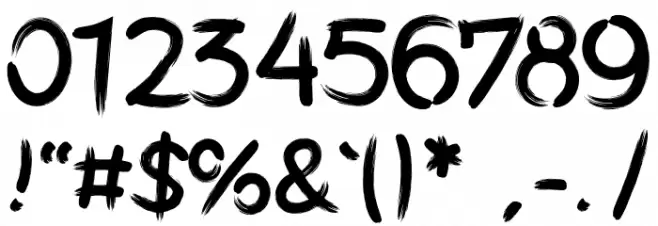 SomeBrush-Bold Font OTHER CHARS