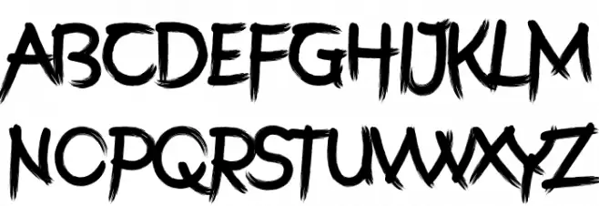 SomeBrush-Bold 字体 大写