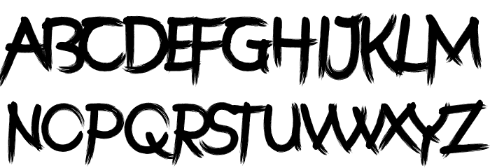 SomeBrush-Bold Font LOWERCASE