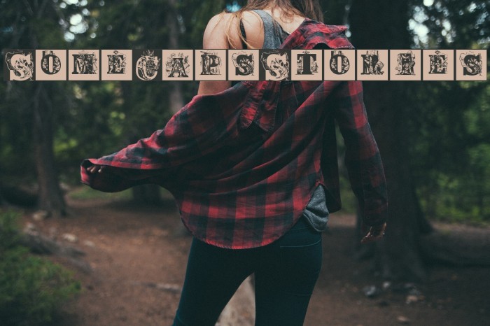 SomeCapsStories Font examples