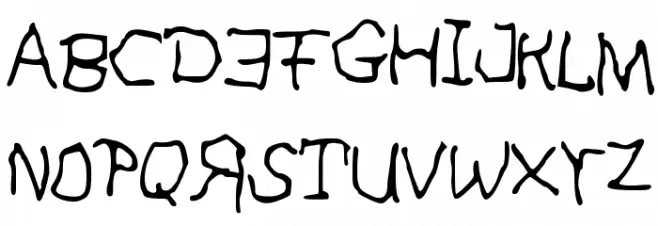 SomeIlliteratewrotethis Schriftart Groß