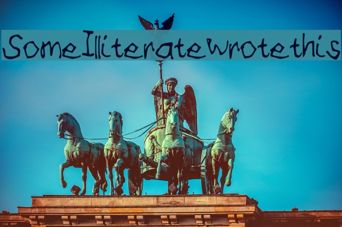 SomeIlliteratewrotethis Font examples