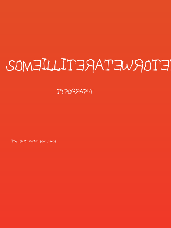 SomeIlliteratewrotethis Poster