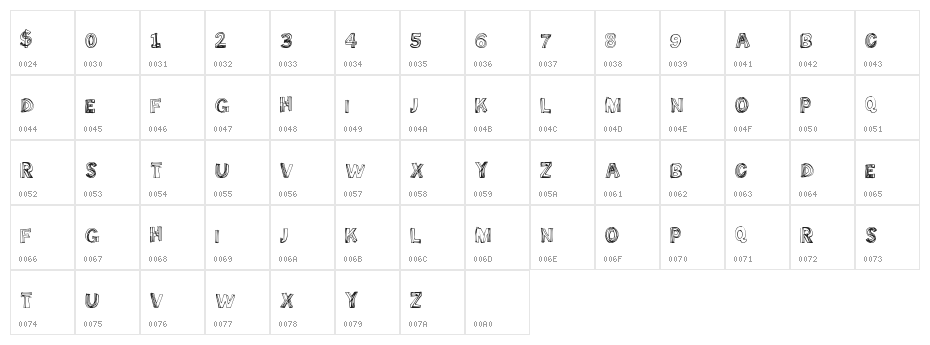 SomeLines Character Map