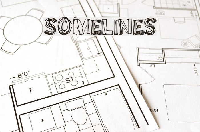 SomeLines Font examples