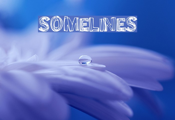 SomeLines Font examples