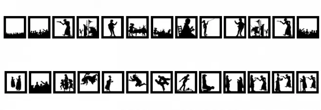 SomeNewSilhouettes Шрифта ВЕРХНИЙ