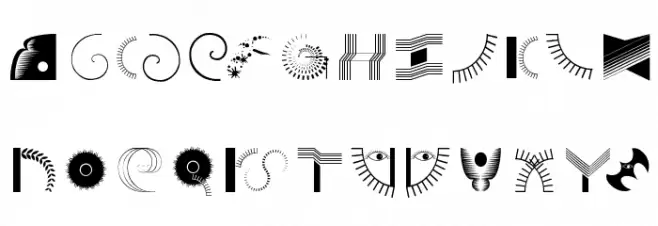 SomePartsAlphabet 字体 大写