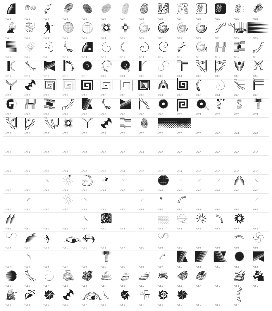 SomePartsAlphabet Character Map