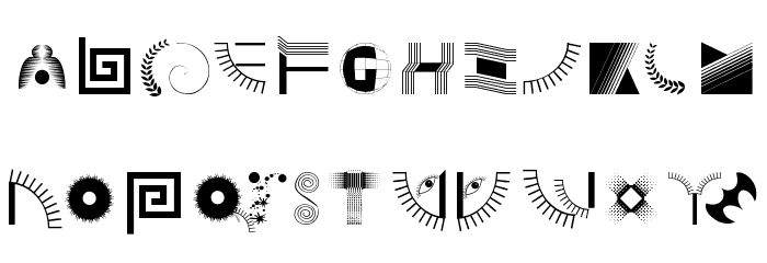 SomePartsAlphabet Font LOWERCASE