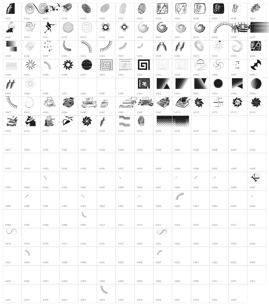SomeParts Character Map