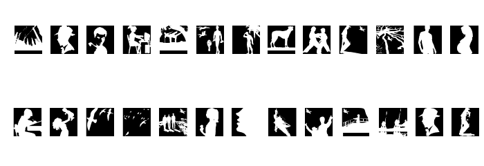 SomeSilhouettesTwo Font LOWERCASE