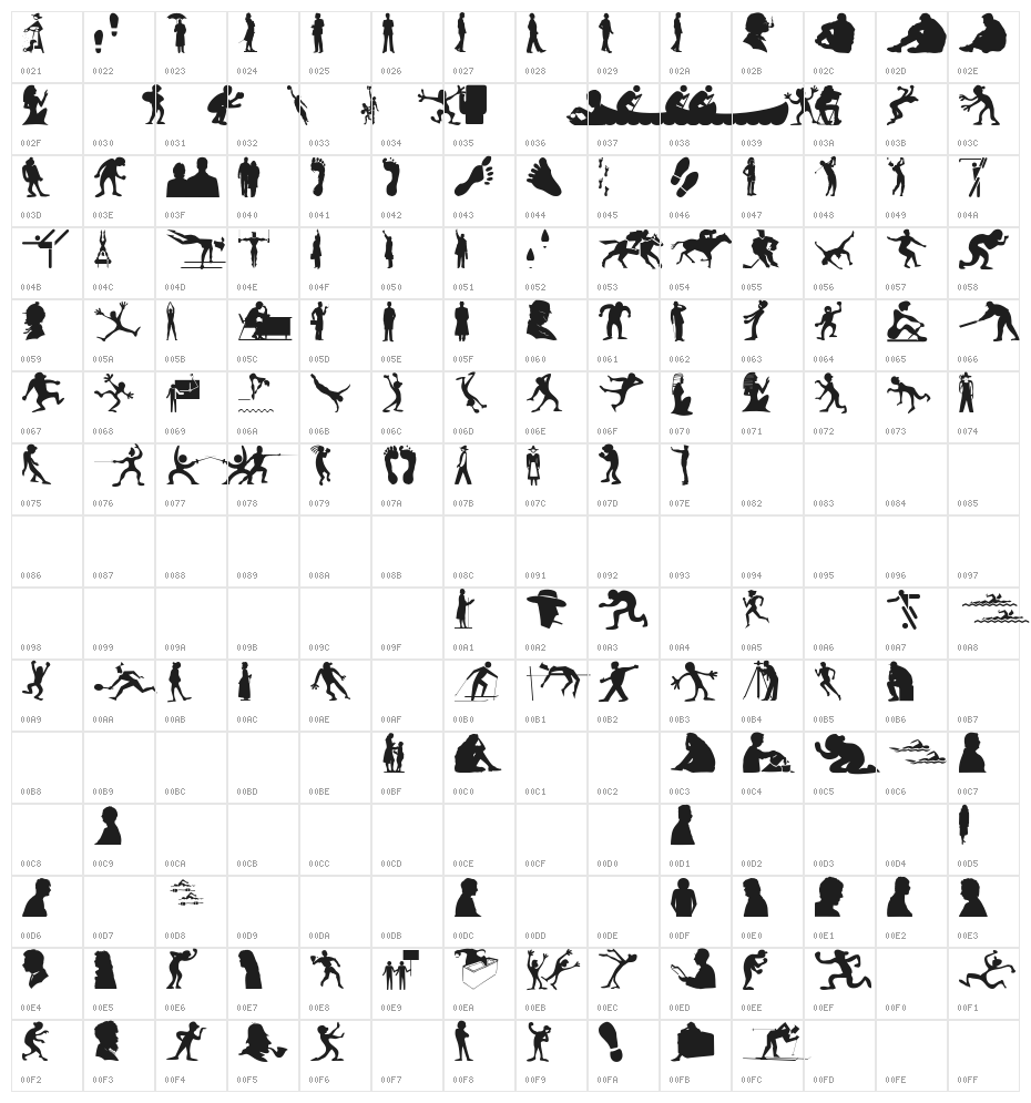 SomeTypesSilhous Character Map