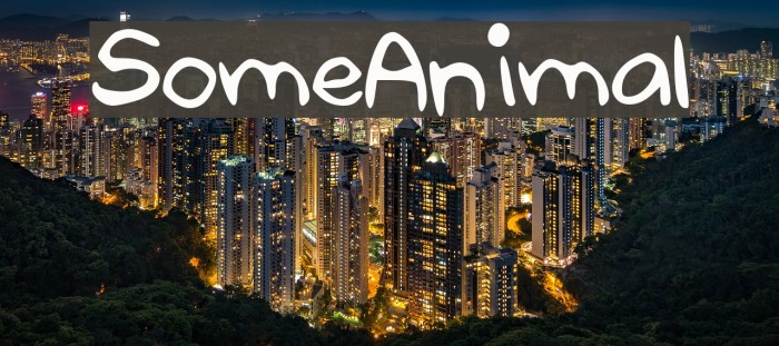 Some_Animal Font examples