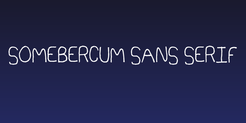 Somebercum Sans Serif Social Header