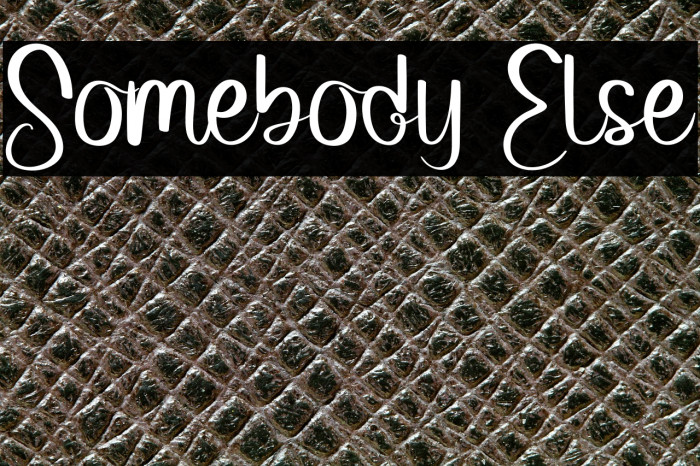 Somebody Else Example 3