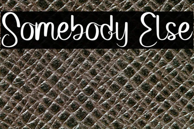 Somebody Else Example 3