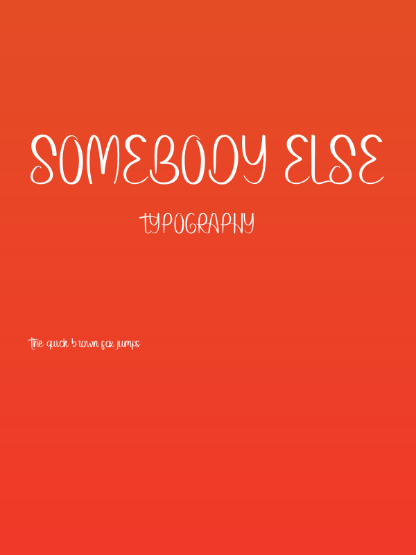 Somebody Else Poster