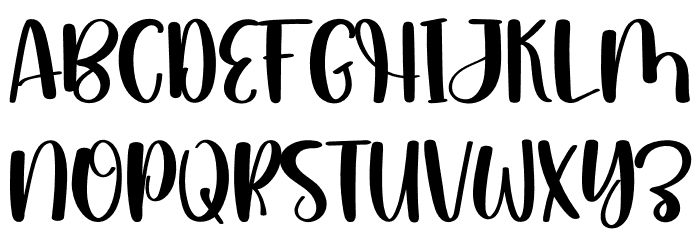Someday Happy Font UPPERCASE