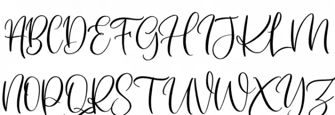 SomedayScript Caratteri MAIUSCOLE