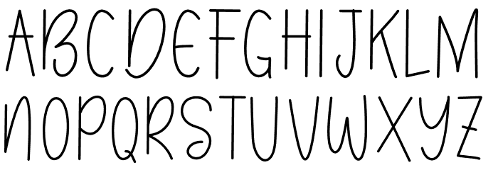 Somelove Font UPPERCASE