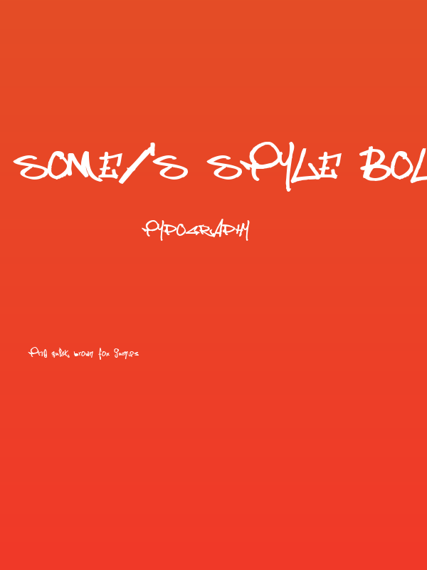 Some's Style Bold Poster