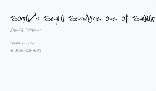 Some's Style Straight out of Sweden Business Card