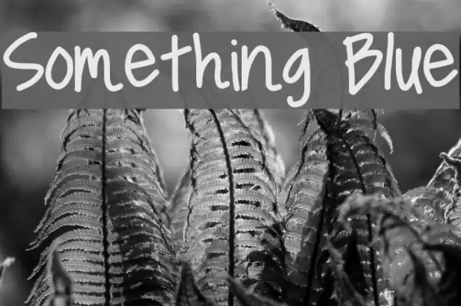 Something Blue Font examples