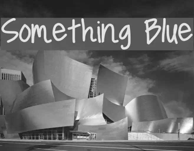 Something Blue Font examples