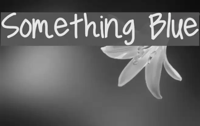 Something Blue Font examples