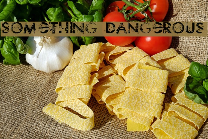 Something Dangerous Font examples