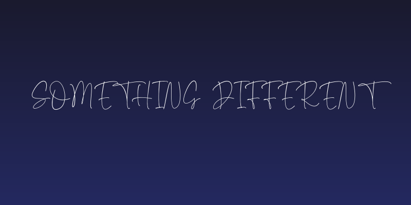 Something Different Social Header