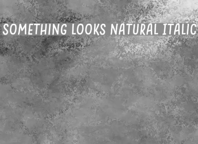 Something Looks Natural Italic Font examples