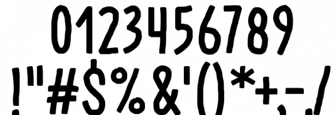 Something Looks Natural Font OTHER CHARS