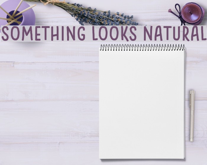 Something Looks Natural Font examples