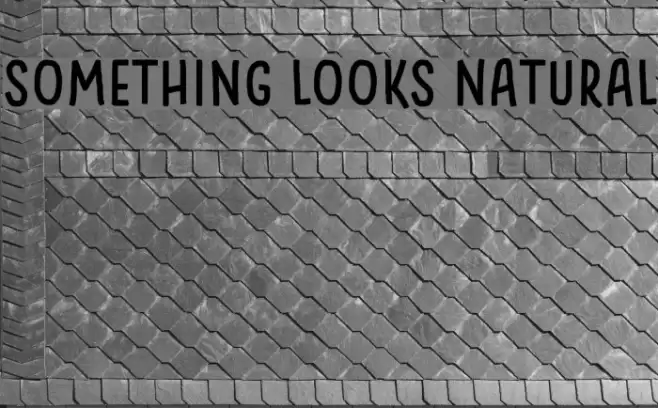 Something Looks Natural Font examples