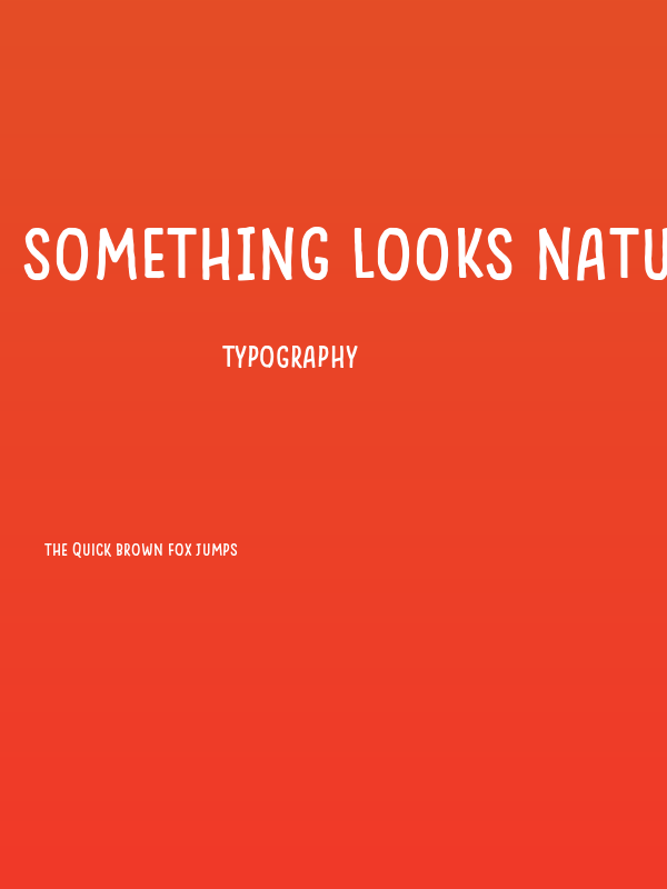 Something Looks Natural Poster