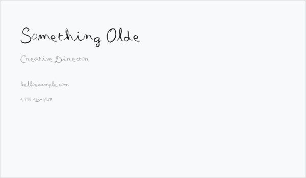 Something Olde Business Card